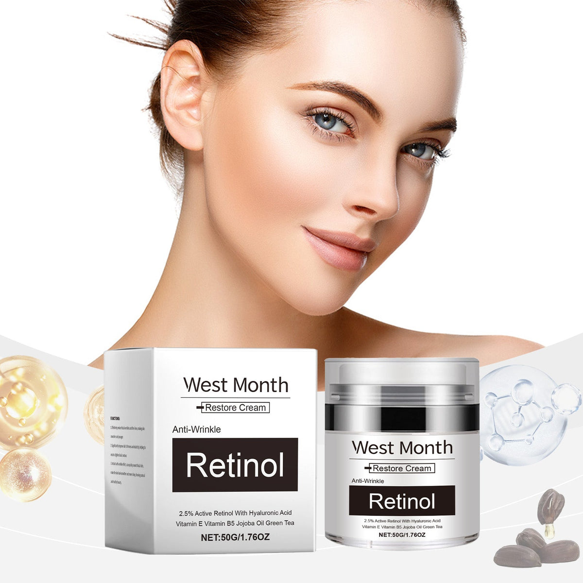 2.5% Retinol Cream With Hyaluronic Acid for Fine Lines