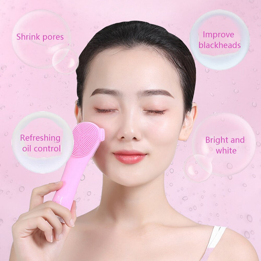 Ultrasonic Silicone Facial Cleansing Device for Oil Control