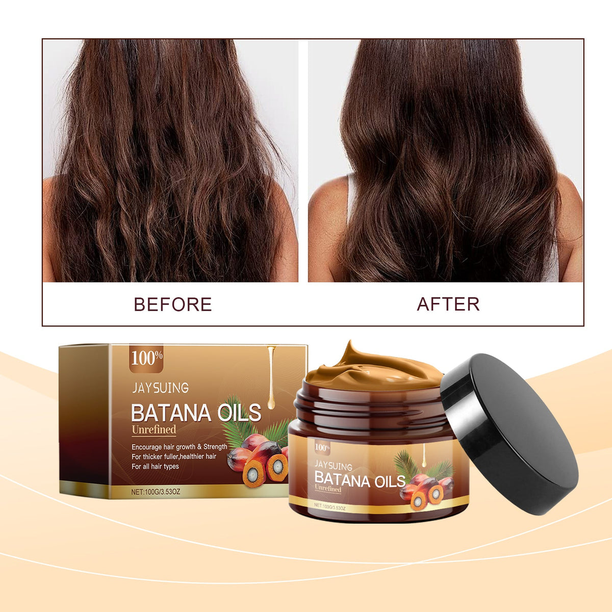 Batana Hair Oil for Softer, Shinier, Stronger-Looking Hair