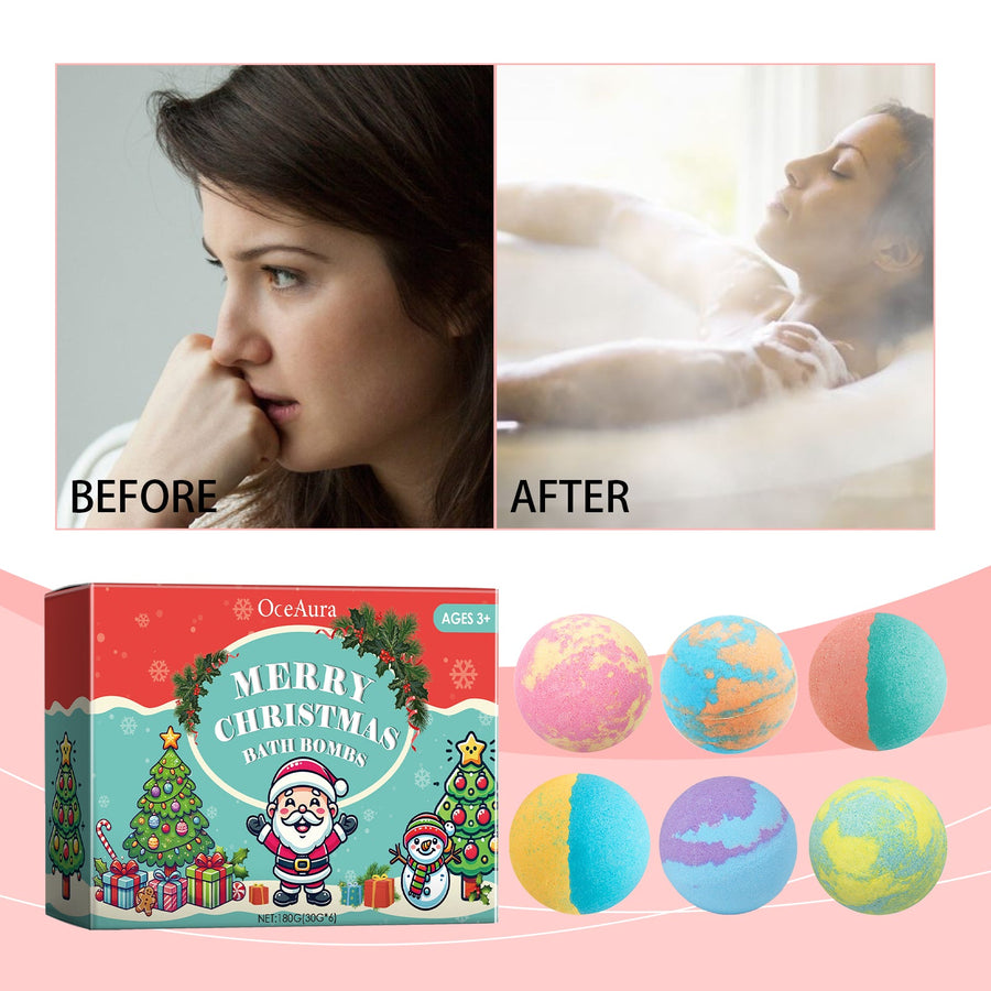 Christmas Bath Bombs for Colorful, Fragrant Bath Soaks