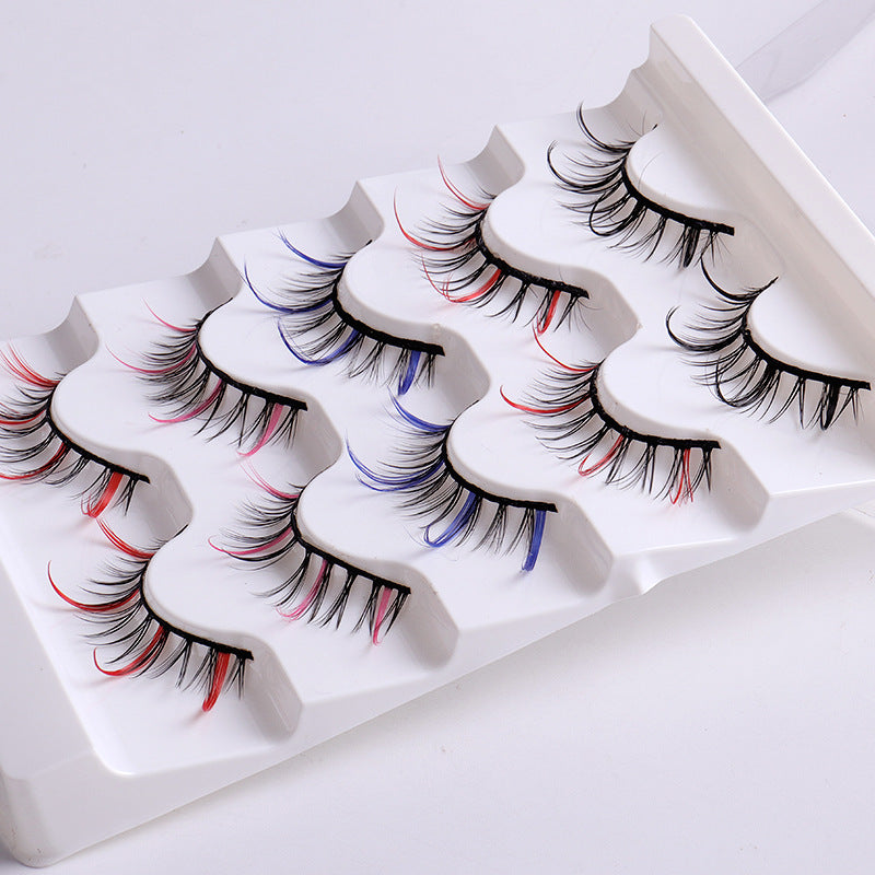 Colorful False Eyelashes for Dramatic 5D Eye Looks