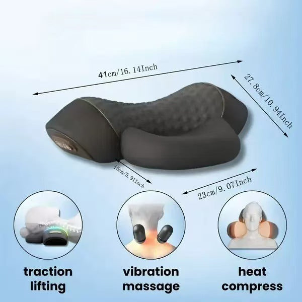 Light gray and charcoal textile variant displayed on neutral surface showing soft fabric construction and ergonomic contoured shape