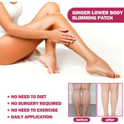 South Moon Ginger Lower Body Slimming Patch product box and five sample patches laid out