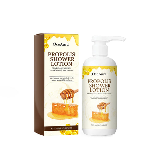 Propolis Honey Shower Lotion for Soft, Exfoliated Skin