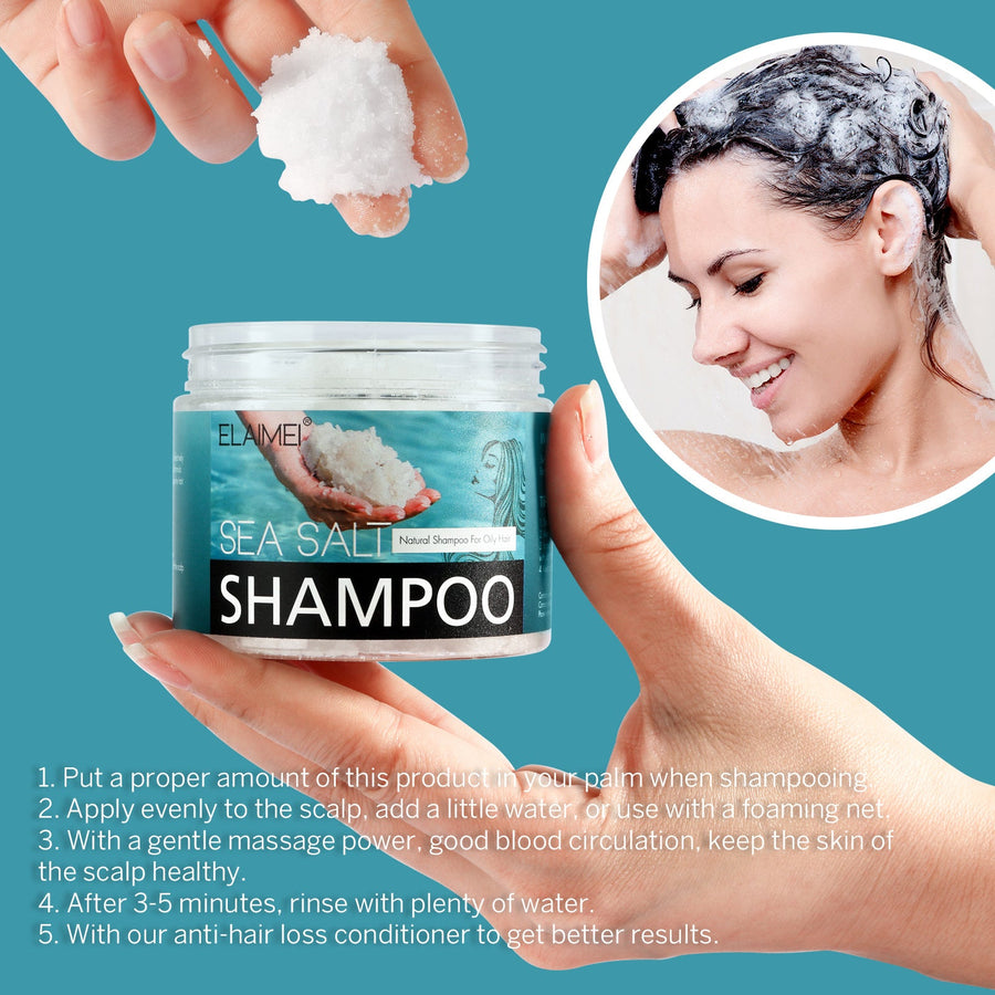 Sea Salt Shampoo for Oily, Buildup-Prone Scalp Care