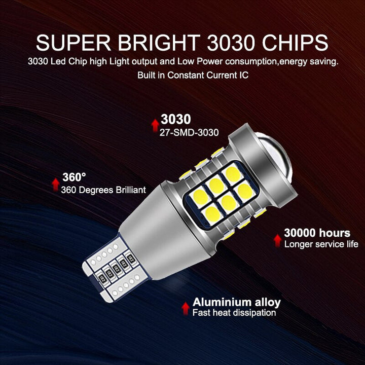 T15 LED Bulb — 360° Backup Lights 30,000h, CANbus‑Free