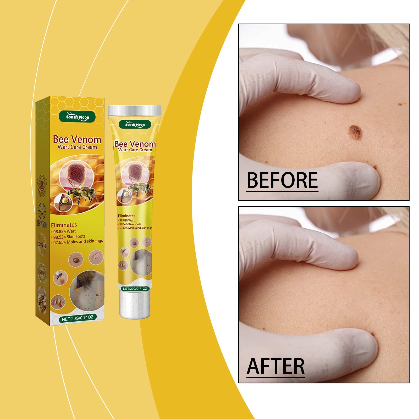 Woman applying cream to skin with clean, natural presentation