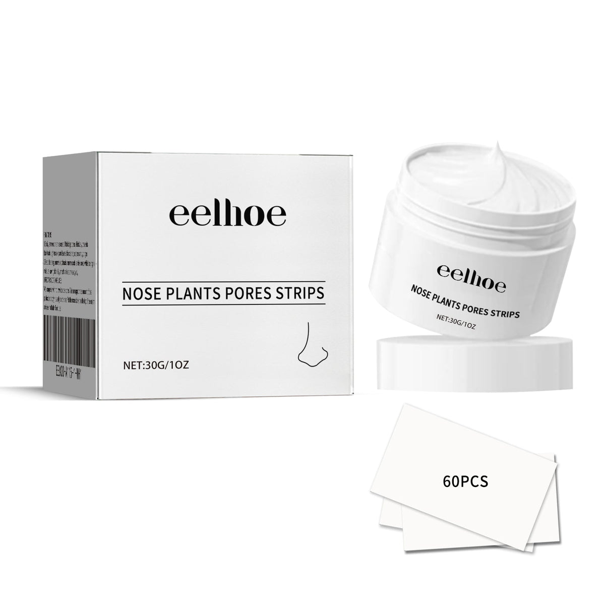 Blackhead Cleansing Cream With 60 Nose Pore Strips