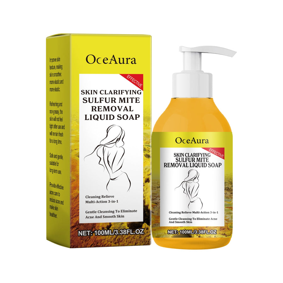 Sulfur Body Wash for Acne, Mites & Clear Smooth Skin