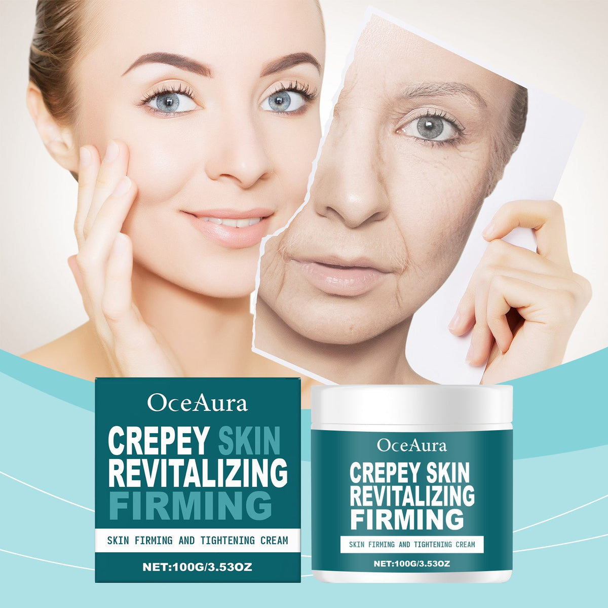 OceAura Firming Cream for Crepey, Sagging Skin