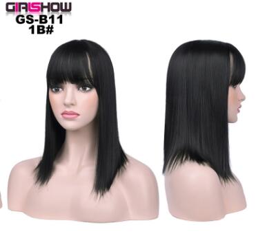 Synthetic Bob Wig with Bangs — Instant Hair Makeover in 4