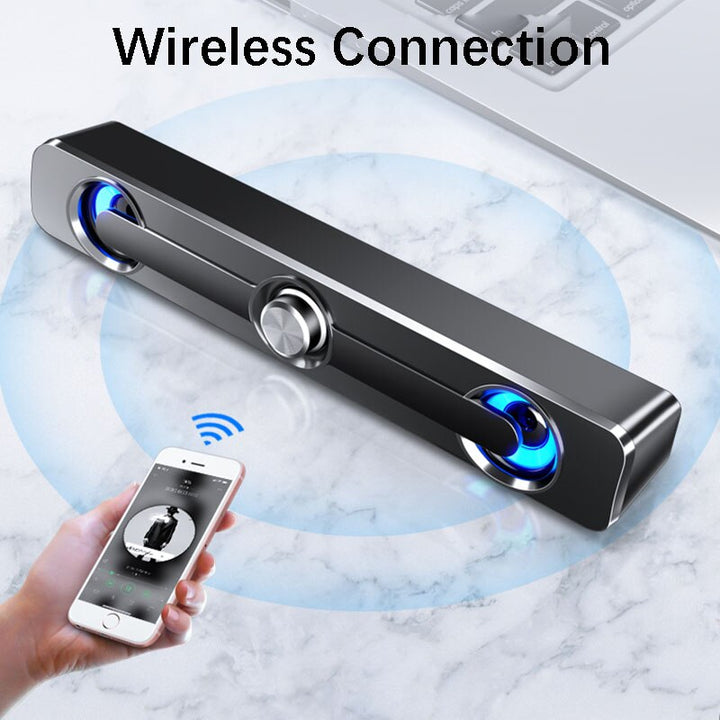 USB Powered Speaker Bar — Hi‑Fi Stereo Sound with Deep Bass