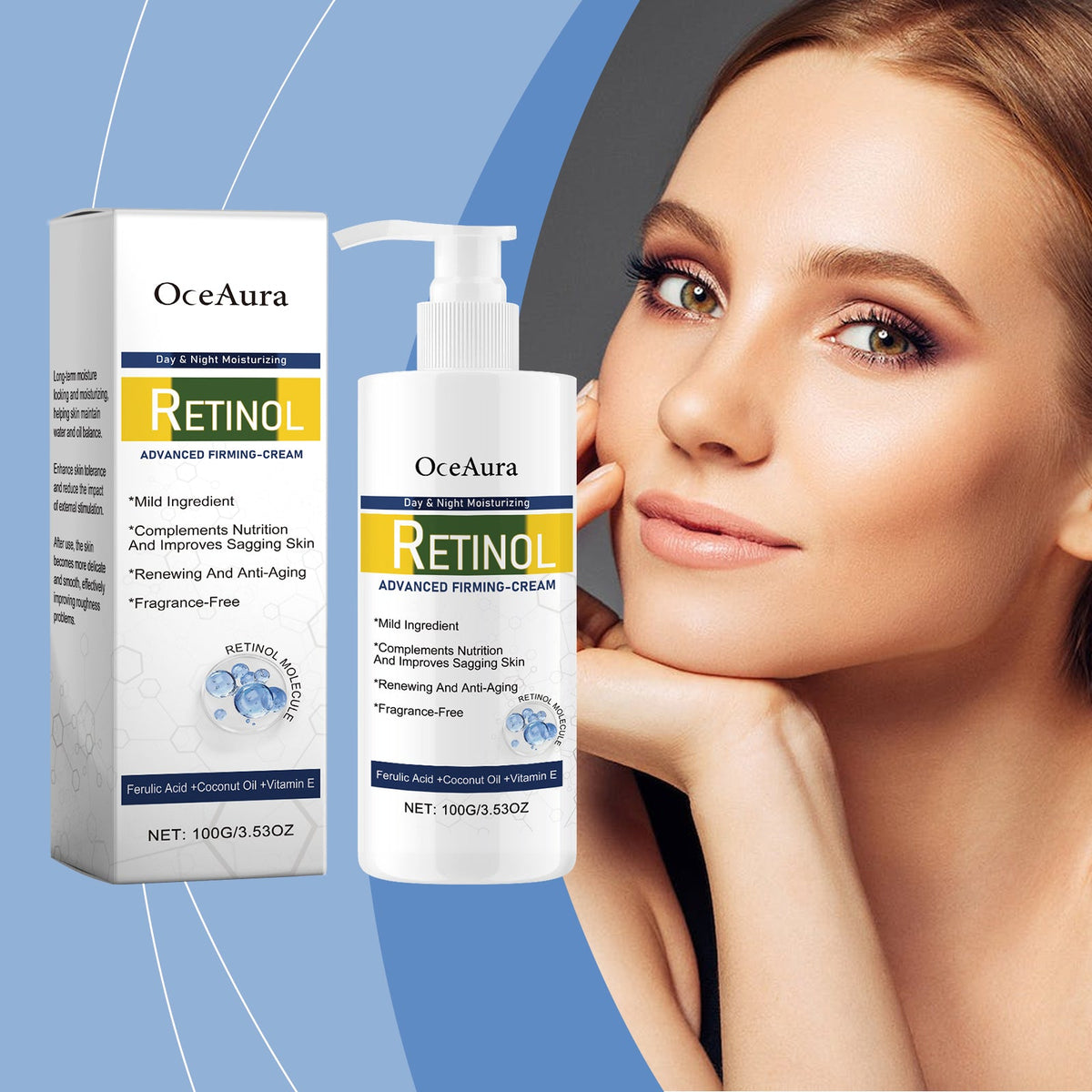 OceAura Retinol Firming Cream for Fine Lines & Sagging
