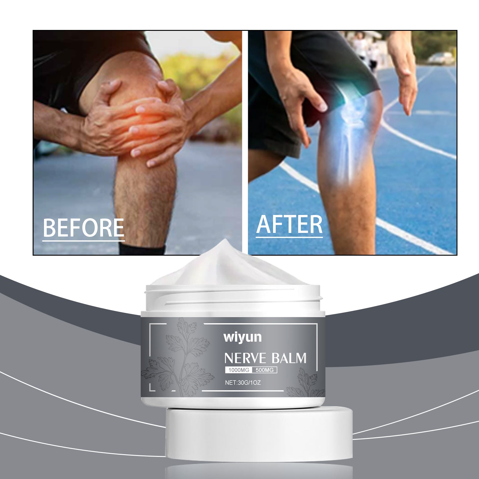 Full product label and description: 'Rich in herbal essence, mild and non-irritating. Powerful formula, rapid analgesia, suitable for various pain types'