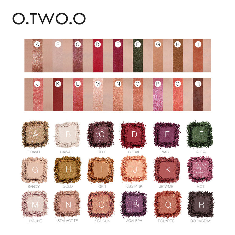 18-Color Eyeshadow Palette for Matte & Glitter Looks