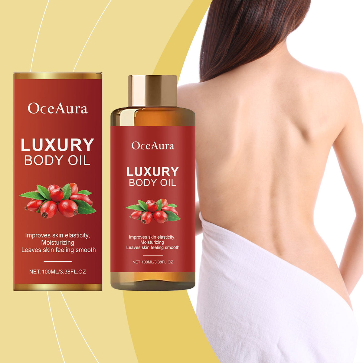 OceAura Body Oil for Skin Elasticity and Firmness