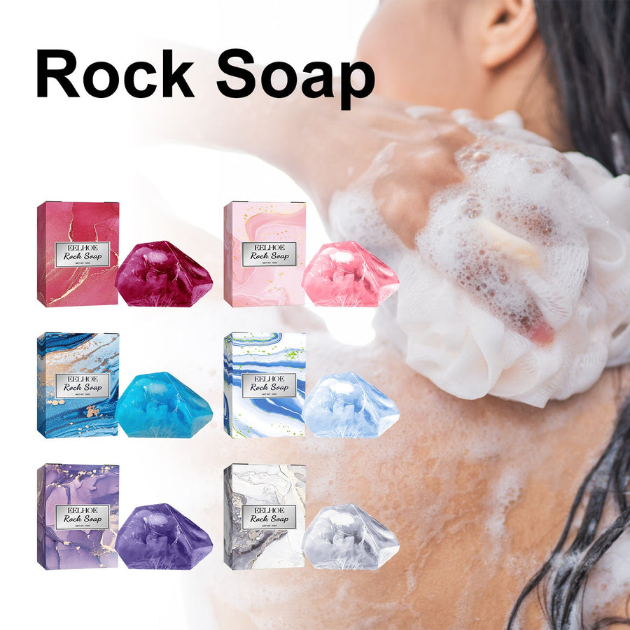 Rock Soap Bar - Grippy Shape, Moisturizing Body Wash
