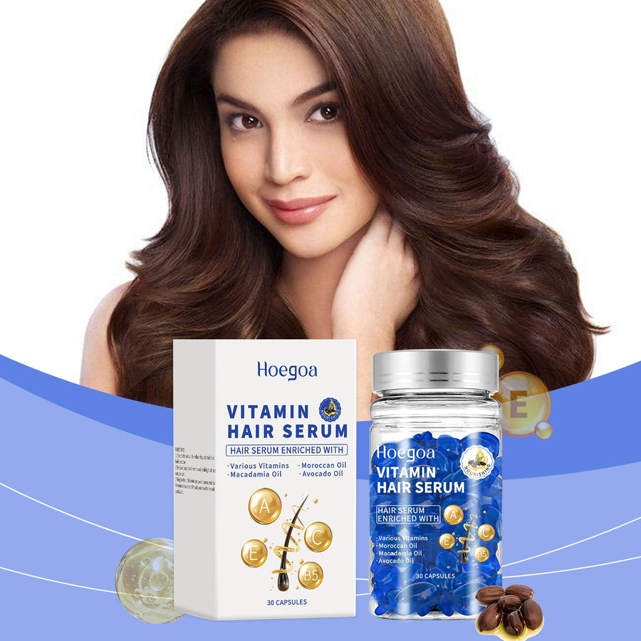 Vitamin Hair Serum Capsules for Smoother, Shinier Hair