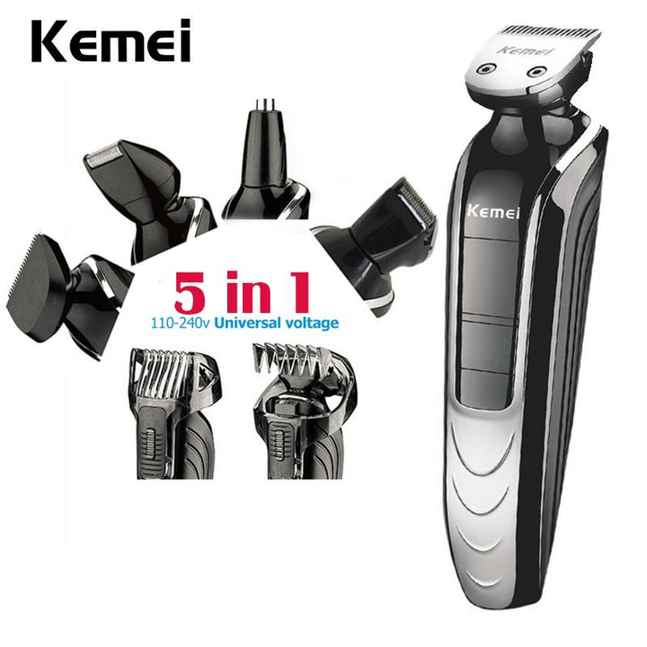 5-in-1 Men's Grooming Kit — Hair Clipper, Beard Trimmer