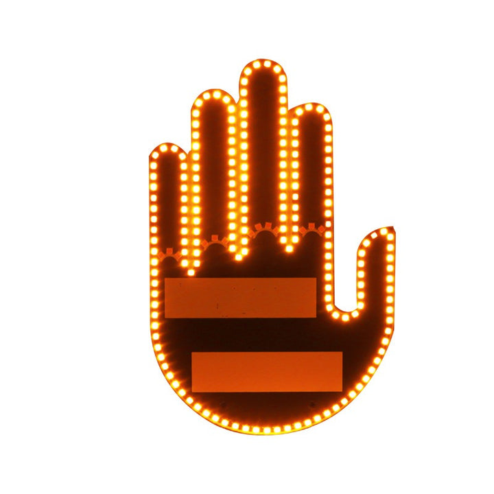 LED Middle Finger Light — Hilarious Rear Window Car Gesture