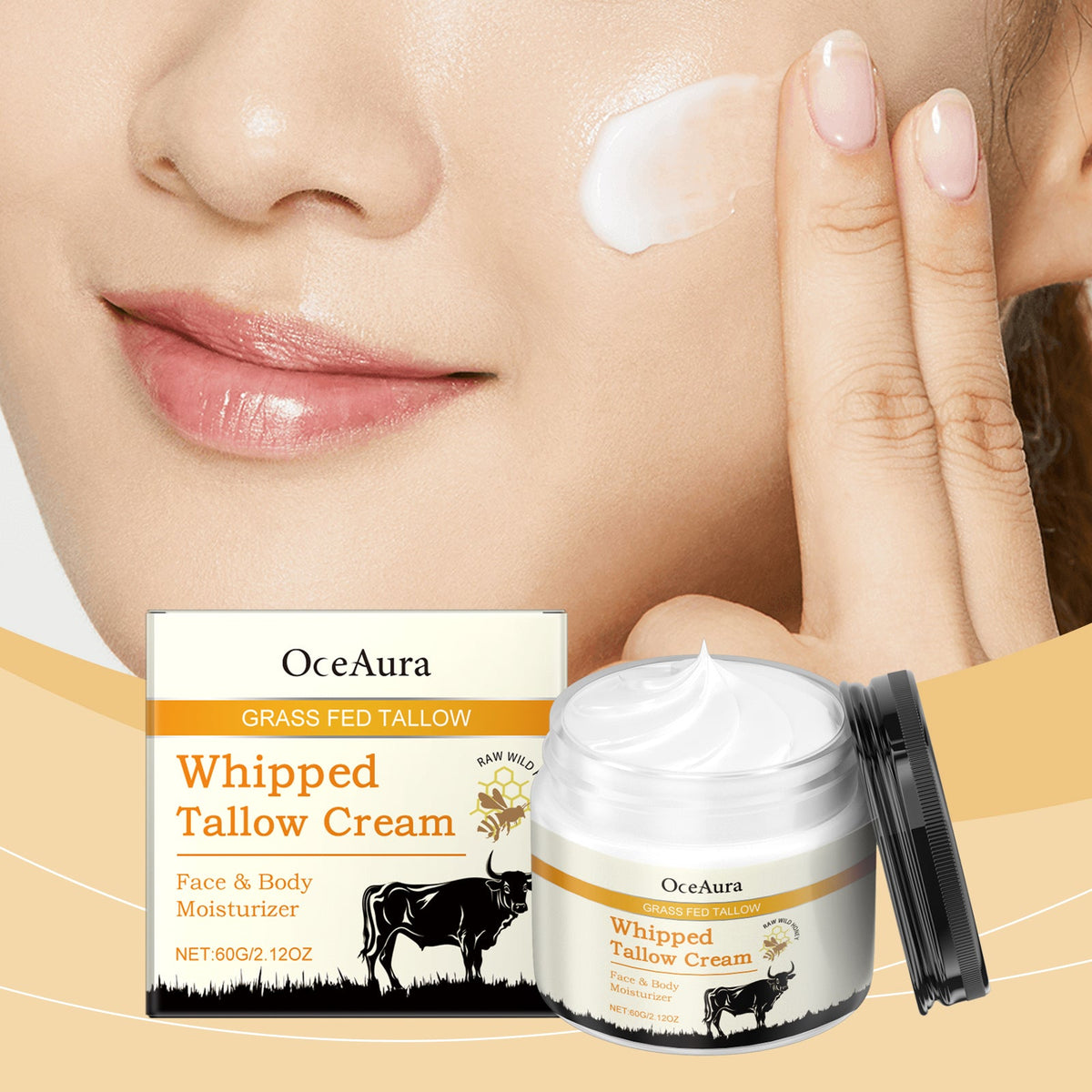 Tallow Honey Moisturizer — Grass‑Fed Deep Hydration