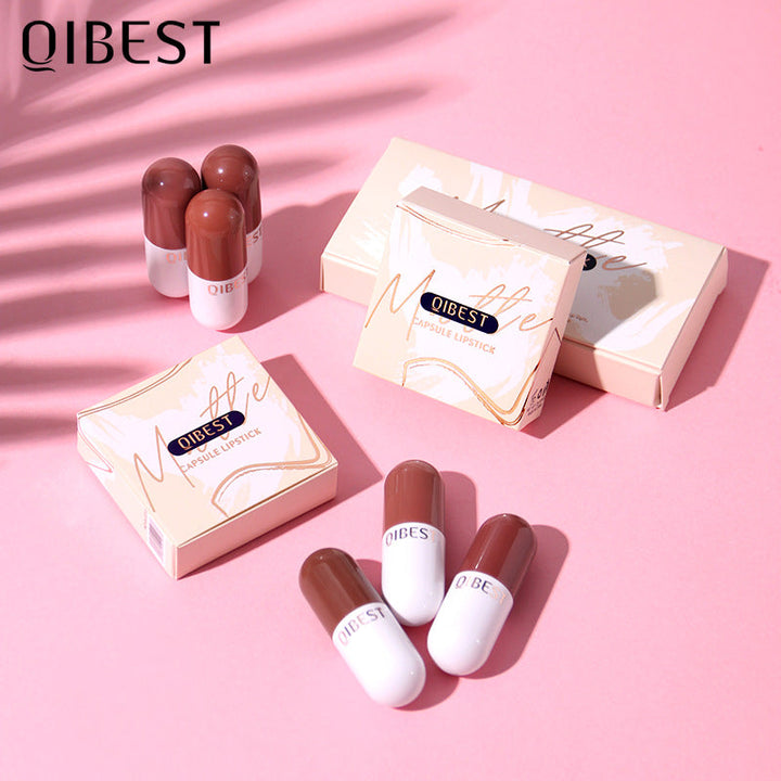 Mini Capsule Lipstick Set – Portable Velvet Matte Color