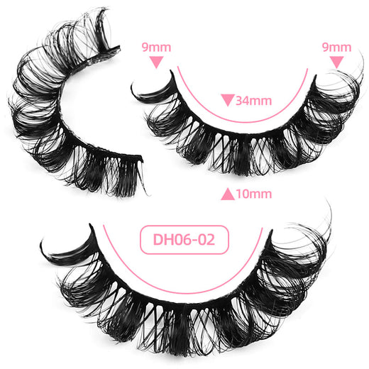 Russian Volume False Eyelashes – Dramatic DD Curl Set