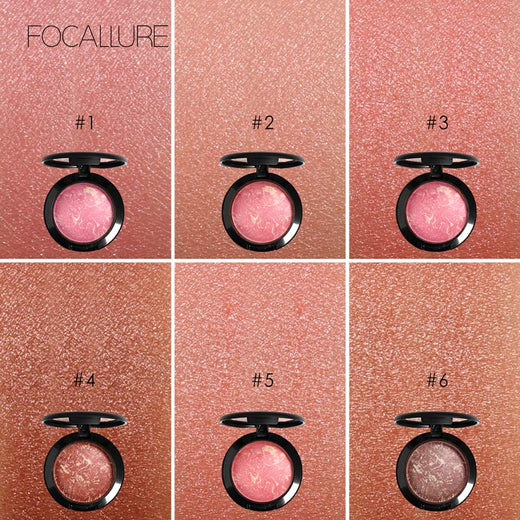 Baked Blush 6-Color Palette for Naturally Radiant Cheeks