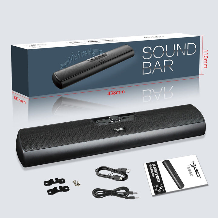 Bluetooth 5.0 Soundbar Speaker — Wall‑Mounted Bass Cannon