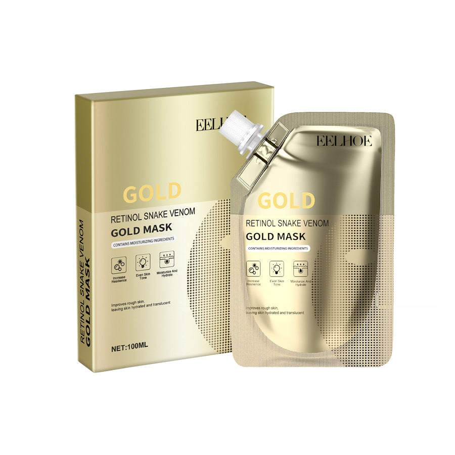 Retinol Gold Mask with Snake Venom Peptides for Fine Lines