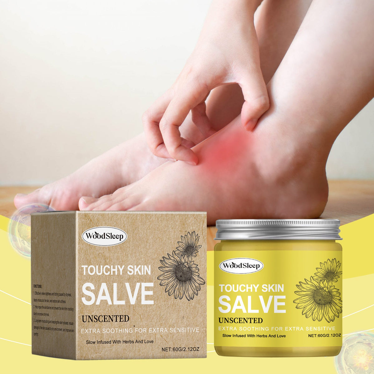 Herbal Balm for Dry Irritated Skin & Redness Relief