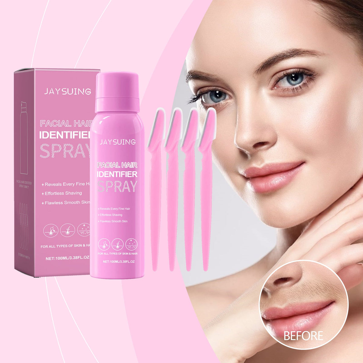 Facial Hair Recognition Spray for Smooth Effortless Shaving