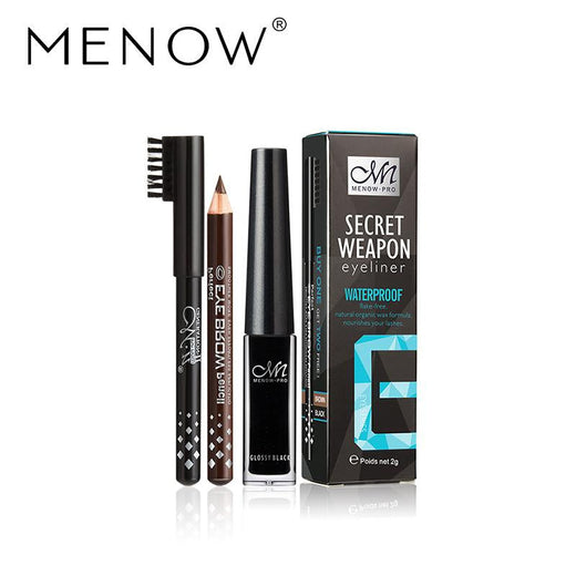 Waterproof Liquid Eyeliner & Brow Pencil Makeup Set