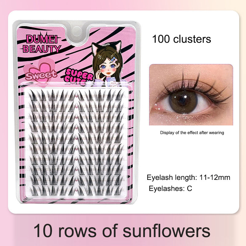 False Eyelash Clusters for Playful Cartoon Eye Looks