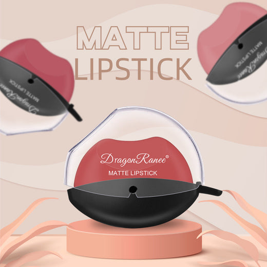 Lip-Shaped Matte Lipstick for High-Chroma Rich Color