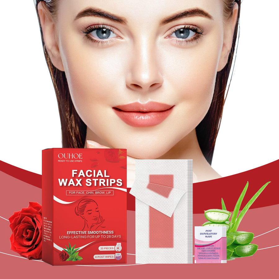 Facial Wax Strips for Smooth, Clean Skin Up to 28 Days
