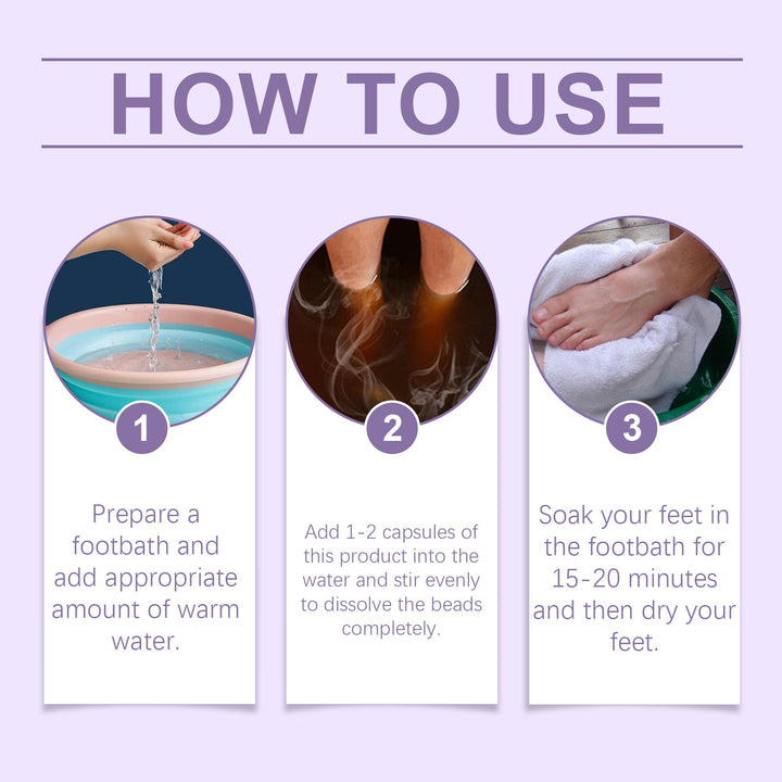 Lavender Foot Soak Capsules for Tired, Rough Feet