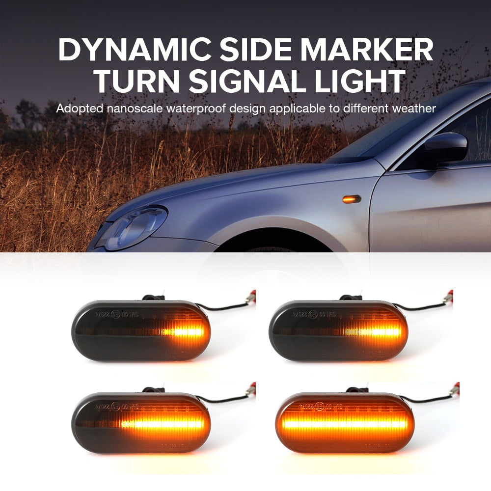 Amber Sequential LED Side Markers for VW Seat Skoda Ford