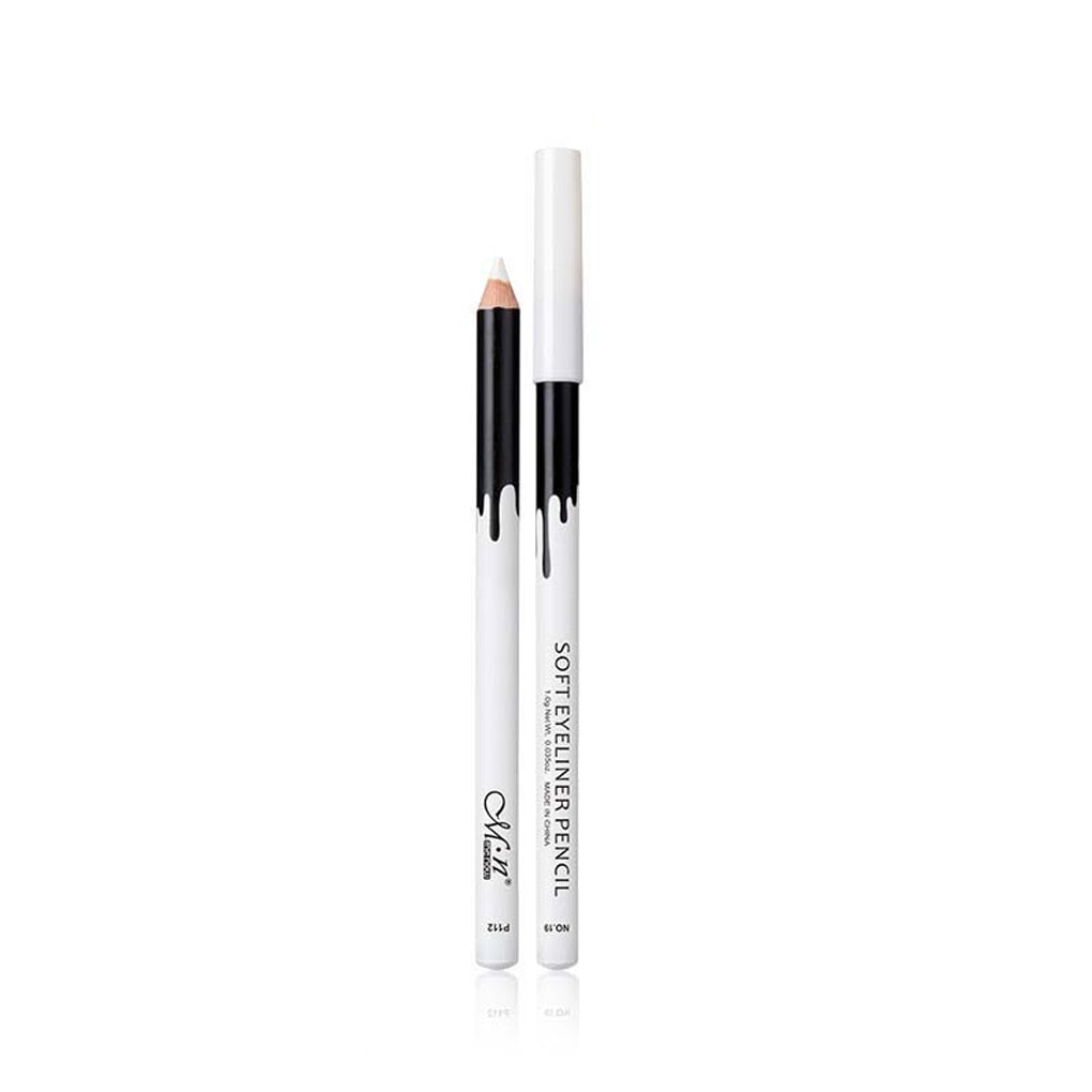 Six eyeliner pencils arranged in fan formation showing color range and stack appeal