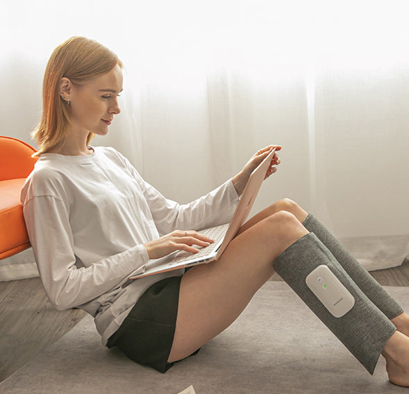 Leg Massager Air Pressure & Heat — Compact Calf Compression