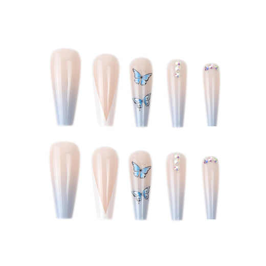 Butterfly French Press-On Nails for Salon-Style Glam