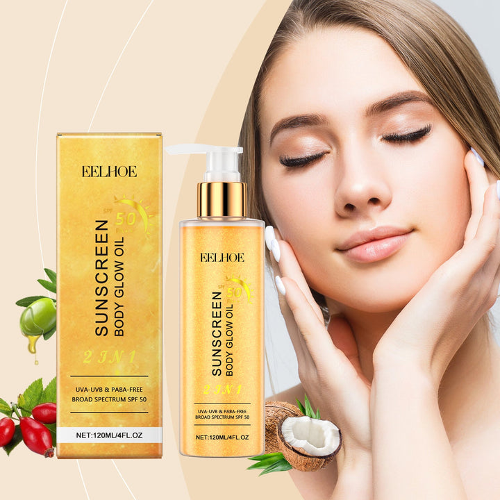 SPF 50 Gold Glow Oil - Sun Protection With Luminous Shine