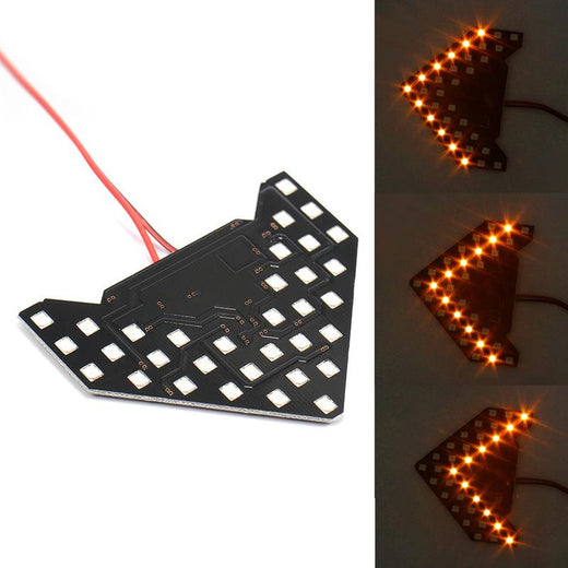 Sequential LED Mirror Turn Signals — Flowing Amber Arrow