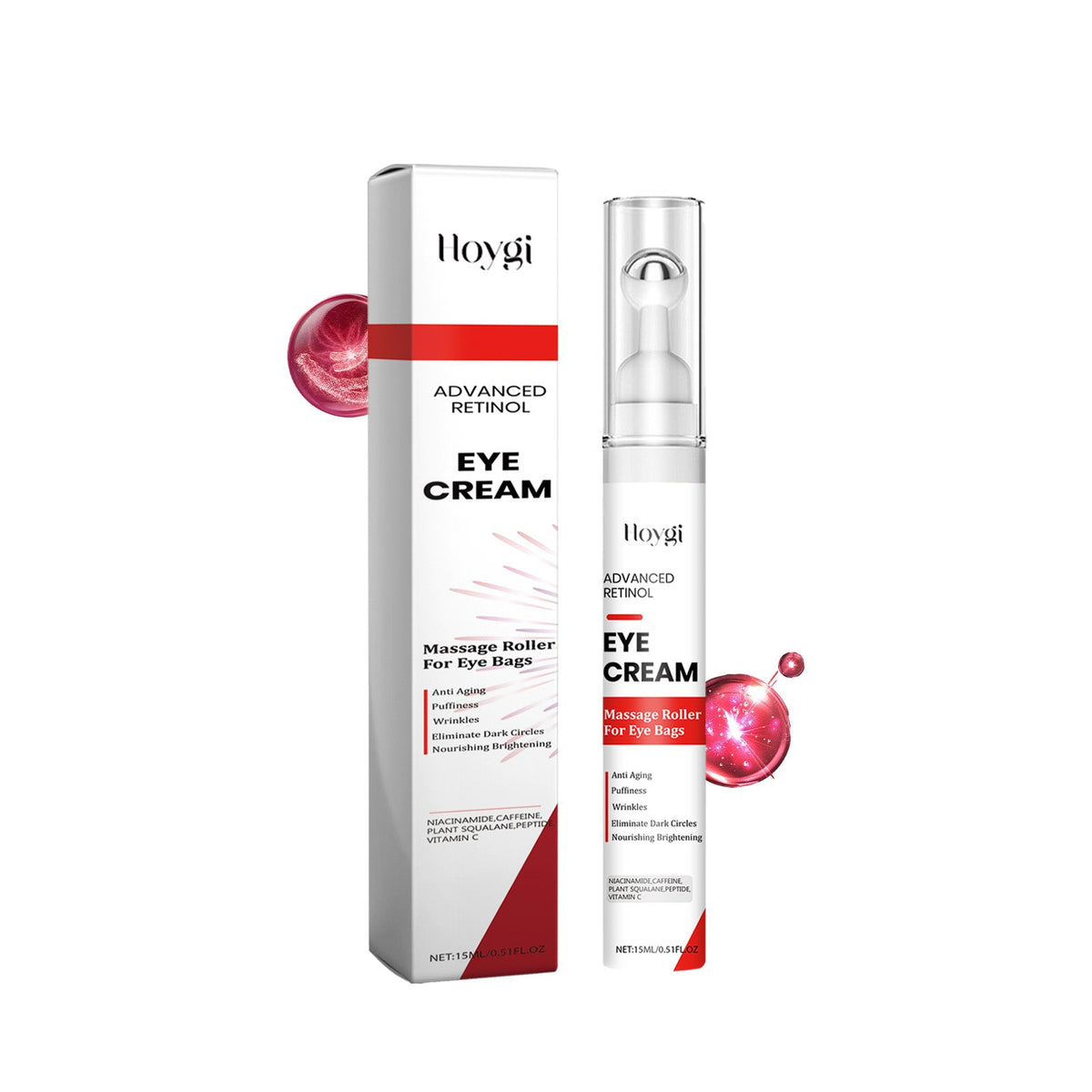 Retinol Eye Cream with Cooling Massage Roller