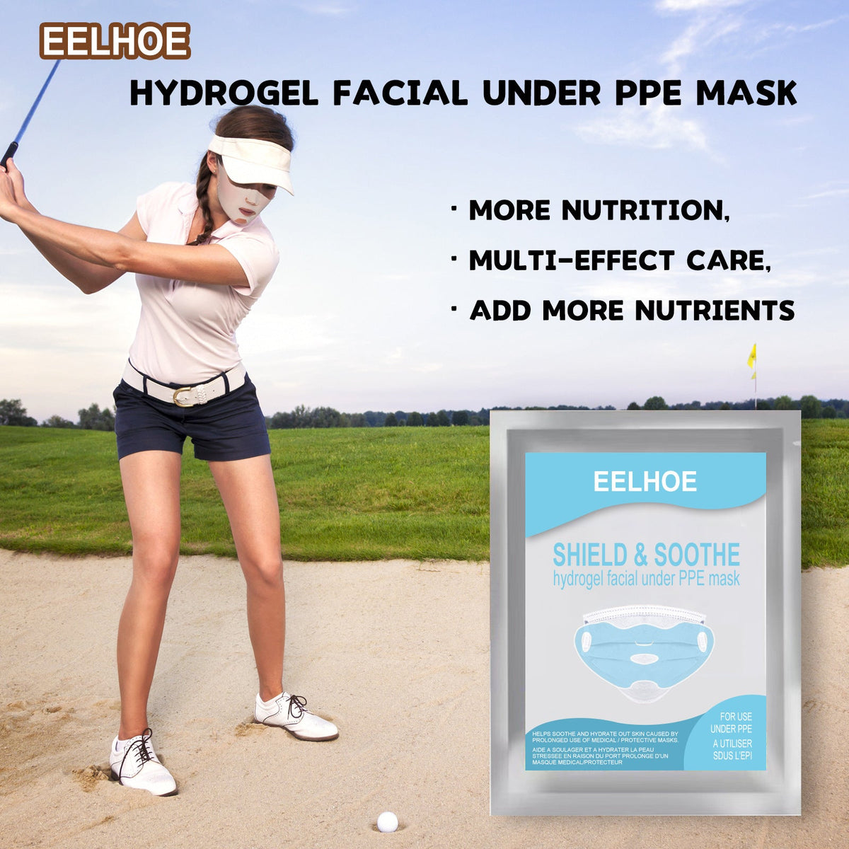Cooling Hydrogel Face Mask for Outdoor UV Protection