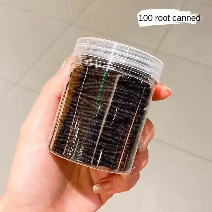 100 Hair Ties in a Reusable Jar for Everyday Styles
