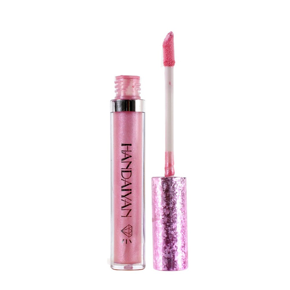 Single HANDAIYAN liquid glitter lipgloss with wand applicator against white background
