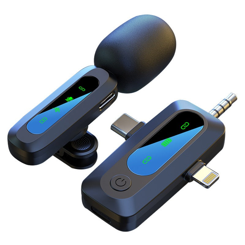J3 Wireless Lavalier Mic — 3‑in‑1 Interface & Noise Reduction