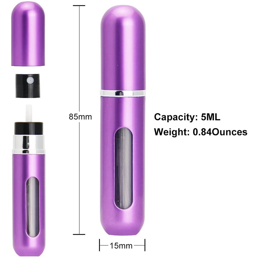 Refillable Perfume Atomizer — Portable 5ml Spray Bottle