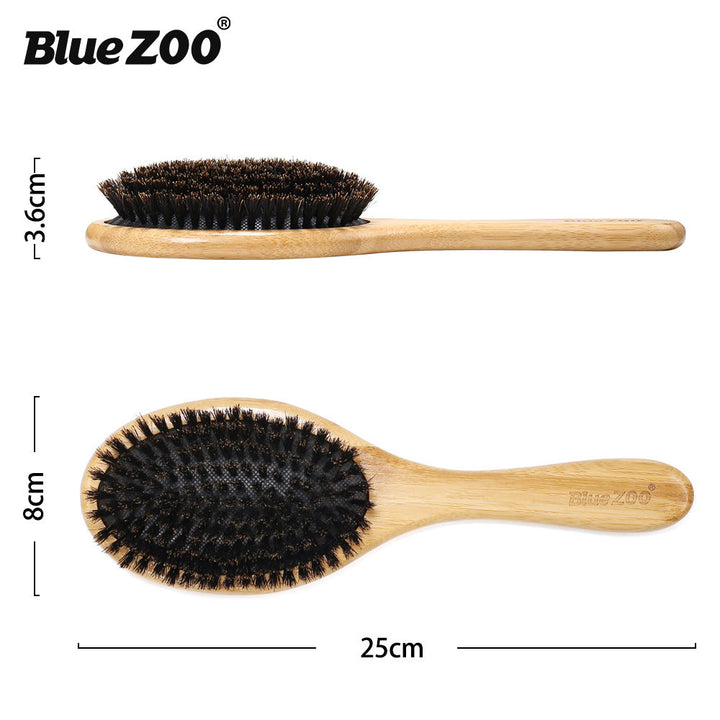 Hair Massage Comb with Boar Bristles – Bamboo Scalp